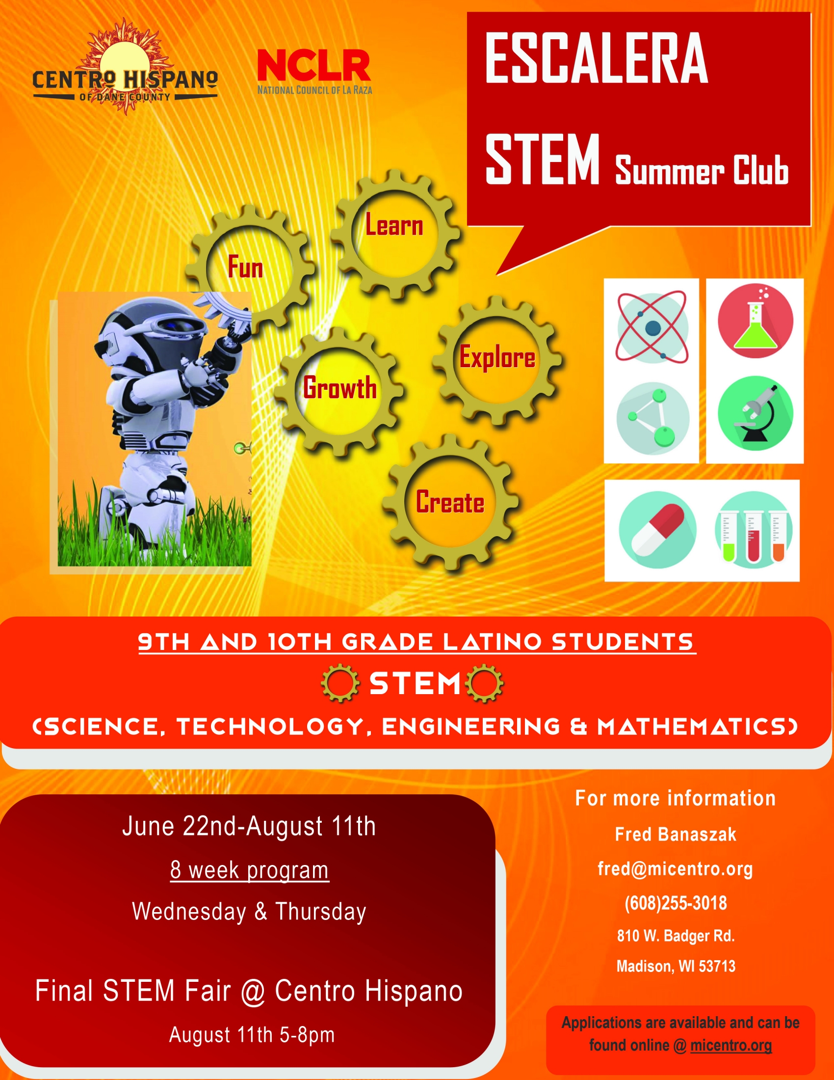 flier for Escalera STEM summer club