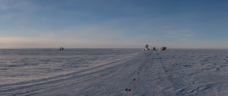 View of Dark Sector buildings in the distance.