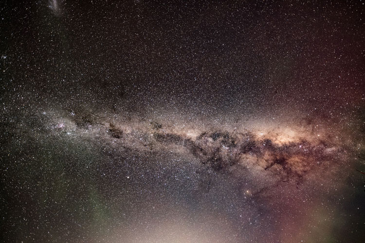 Milky Way and an abundance of stars in dark sky