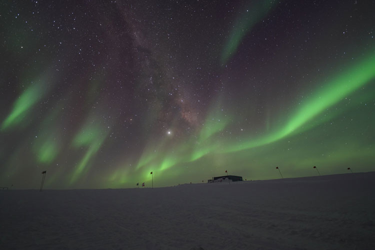 auroras at South Pole