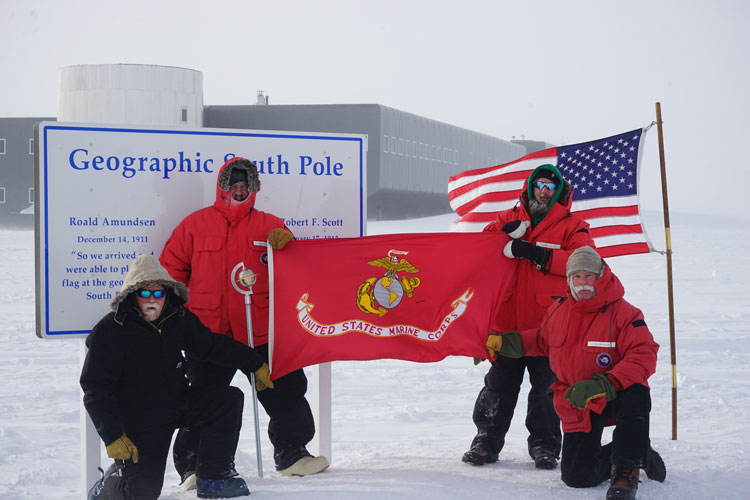 Marines photo op at South Pole