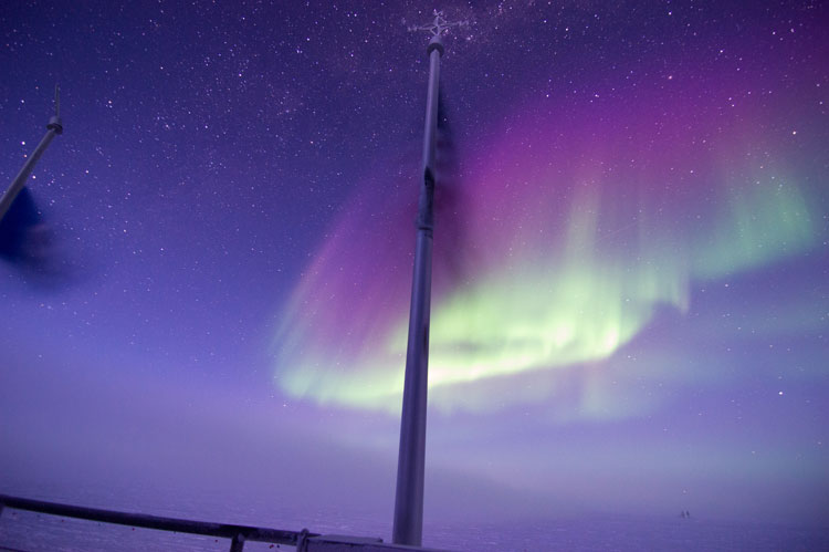 Northern lights at the Pole