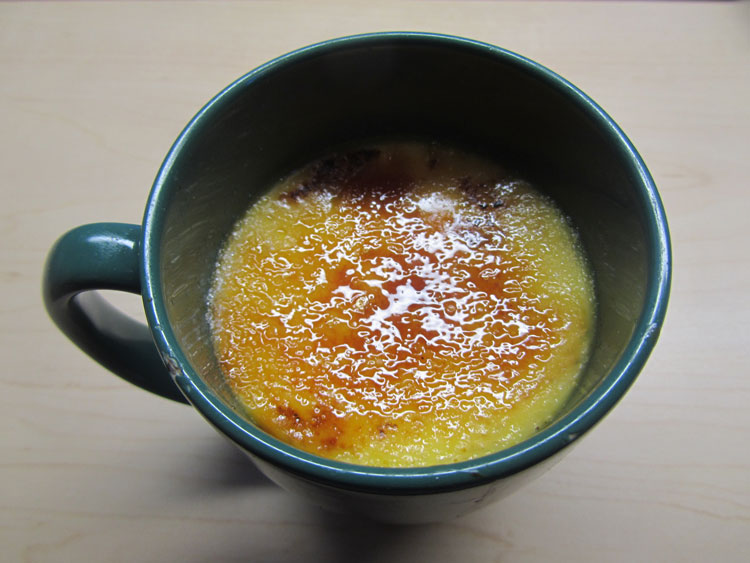 Ending the day with creme brûlée