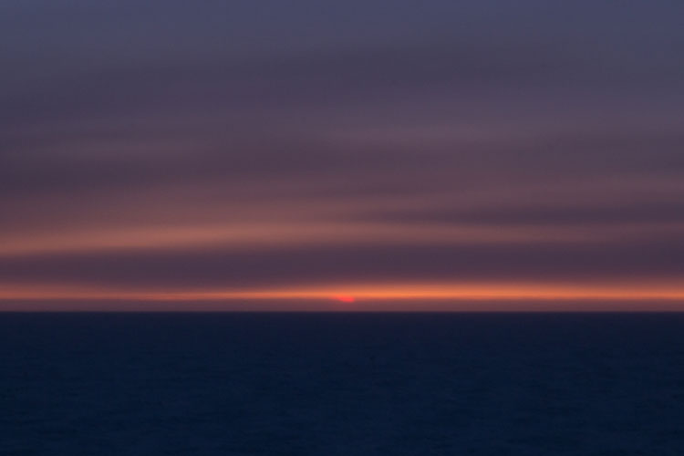 Mirage of sunrise at South Pole