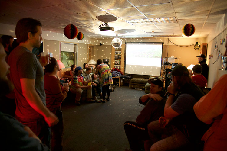 Karaoke in the South Pole station lounge