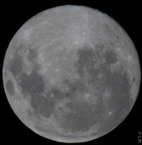 Close-up of the moon