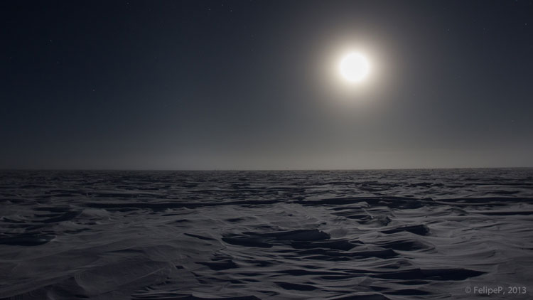 The moon lighting up the sky