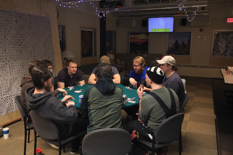 Round table of poker players