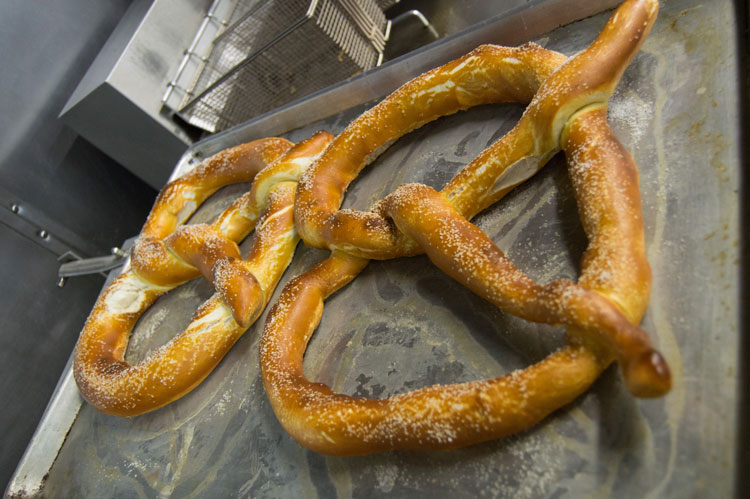 Giant pretzels. 