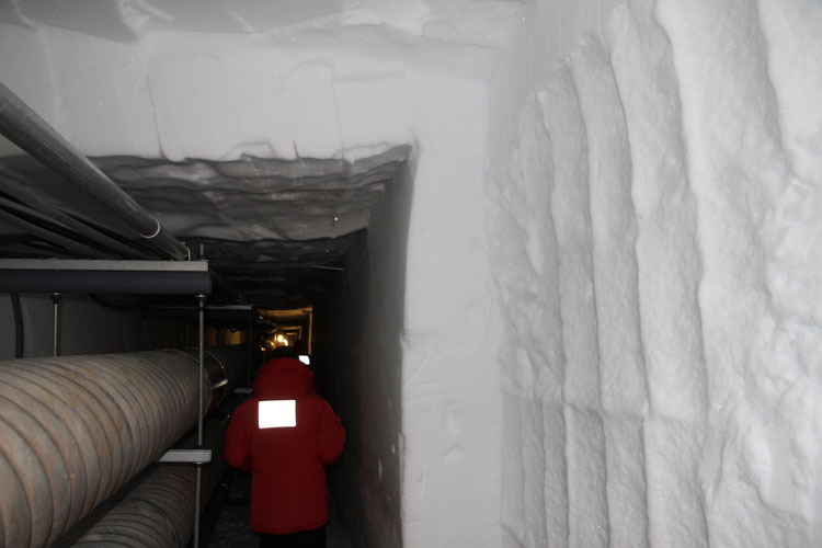 ice tunnel wall
