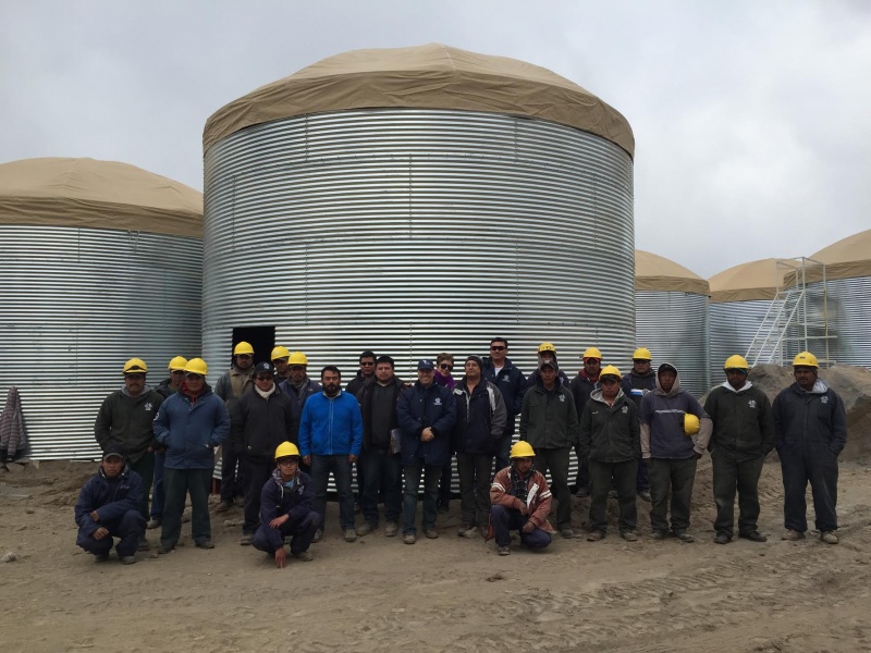 <span class="jb-title">The HAWC construction crew gathers around the 300th and final Cherenkov tank in December of 2014.</span><br/>
