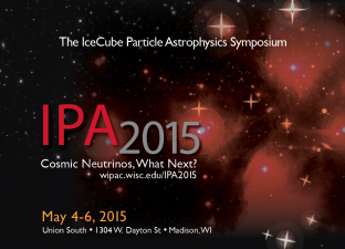 poster ad for the 2015 IceCube Particle Astrophysics Symposium 