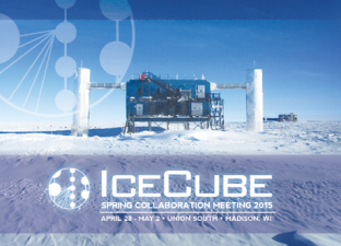 poster ad for the IceCube collaboration meeting 2015